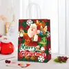 Nova Sacola de Presente de Natal Saco de Papel Surpresa para Embalar Presente Sacola Tote de Papel Kraft Lembrança de Festa de Feriado
