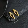 S925 Prata Banhado Ouro Hao Diamante Multi-função Universal Fivela Edição Platina Fivela DIY Moda All-match Design Fivela