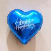 Globo de Película de Aluminio en Forma de Corazón de 18 pulgadas Feliz Cumpleaños Decoración de Escena para Fiesta de Primer Cumpleaños Infantil Globo de Amor