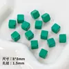 8mm Perforación Oblicua Pintada Cuadrado Pequeño Acrílico Cuentas Sueltas DIY Cadena de Teléfono Móvil Llavero Colgante para Bolsos Material Accesorios de Joyería
