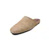 Zapatos Mula Tejidos para Mujer, Sandalias de Punta Cerrada, Nuevo Estilo de Verano, Forro de Piel Genuina, Punta Redonda, Tacón Plano Cómodo, Sandalias Romanas para Mujer