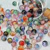 8/10mm duas cores flor explosão contas fio de ouro gelo rachado contas de vidro contas de vidro pulseira colar acessórios de joias diy