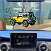 Novo Modelo Transfronteiriço Acrílico Plano Amarelo Veículo Off-Road Carro Padrão Ornamento de Pendurar