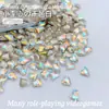 6*7mm Coração Torto Base Pontiaguda Formato Especial Diamante para Nail Art Pequeno Mini Joia para Nail Art Material para Polimento de Unhas Usável Atacado