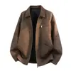 Chaqueta de Cuero PU Vintage para Hombre, Chaqueta de Cuero Corta Ajustada Estilo Air Force, Abrigo de Cuero Estilo Americano Tallas Grandes, Nuevo Modelo Primavera y Otoño