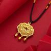 Colgante Candado de Oro Puro 999 Pequeño para Mujer, Bolsa Candado de Oro para Bebé, Campana de Bendición, Colgante Candado de Seguridad, Regalo Luna Llena para Niños