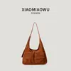 Bolso de Hombro Retro de Nicho de Moda Nueva con Gran Capacidad, Múltiples Bolsillos, Bolso Cruzado Casual de Gamuza para Mujer Otoño e Invierno