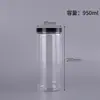 Garrafa Selada Transparente Personalizada Calibre 85 Armazenamento Ponto Animal de Estimação Pote Plástico Boca Larga Embalagem Pote de Armazenamento Selado