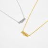 Colar de prata esterlina S925 com zircônia microincrustada, moda europeia e americana, simples, combina com tudo, clássico, tendência, corrente de clavícula, novas explosões femininas
