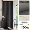 Cortinas Cinzas com Blackout Total, Novo Modelo 2025, Toque de Luxo, para Quarto e Sala de Estar, Algodão e Linho, Isolamento Térmico, Proteção Solar, Tecido Bloqueador de Luz 99%