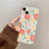 Novo Produto de Primavera Rosa Vermelha Adequado para Iphone16 Estilo Pequeno Fresco Capa de Celular 17Pro Capa Protetora Transparente de Cobertura Total