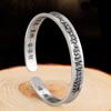 Pulsera Vintage Estilo Chino Simple Sutra del Corazón Plata Dazu Maldición del Corazón Mori para Hombre y Mujer Relieve Sánscrito Antiguo Pulsera de Plata