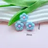 Flor Brillante de Cinco Pétalos Resina Dibujo Animado Pasador para el Cabello Goma para el Cabello Accesorio para el Cabello Piezas de Decoración DIY Pegatinas para Funda de Teléfono Accesorios