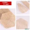 Red Pequeña de Bambú Tejida a Mano Hexagonal Esterilla de Bambú Esterilla para Cocer al Vapor Suministros de Hotel Sartén Antiadherente Tabla de Bambú