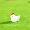 Galo de Cor Sólida Luminous Desenho Animado Ornaments de Resina Animais Pequenos Simulados Artesanato para Casa Carro Mesa Acessórios DIY