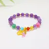Populares en el comercio exterior, pulseras de cuentas hechas a mano para hombres y mujeres para aliviar la ansiedad, pulseras de la suerte del zodíaco de cristal natural europeas y americanas