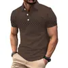 Camisa Polo Masculina de Verão Comércio Exterior Transfronteiriço Impressão 3D Gola Moda Simples Casual Manga Curta Diária Polo