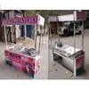 Carrinho de Lanche Hotpot Picante Móvel, Food Truck de Mercado Noturno, Carrinho de Café da Manhã Móvel, Oden, Macarrão Frio, Bebidas Geladas, Pratos Refogados, Churrasco