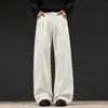 Calça Casual Pequena com Caimento Estilo Old Money para Homens e Mulheres Outono Solta Estilo para o Trabalho Emagrecedora Reta Casual Cor Cáqui