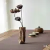 Retro Madera Flotante Natural Madera Maciza Zen Flores Secas Flores Reales Cápsulas de Loto Flores Secas Loto Flores Secas Decoración Adornos Chinos Sala de Estar