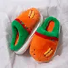 Pantuflas de Algodón Hamburguesa para Mujer, Estudiantes de Invierno, Pareja Cálida de Felpa, Zapatos de Algodón para el Hogar en Interiores, Pantuflas de Felpa, Suelas Gruesas