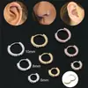 Pendientes de cobre con circonita redonda microincrustada hebilla de oreja cobre multi-moda personalidad comercio exterior joyería fuente fábrica venta al por mayor directa