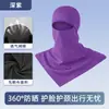 Capucha de Protección Solar para Ciclismo de Verano, Protección Facial Completa, Máscara de Seda de Hielo Estampada por Transferencia de Calor, Capucha de Malla Transpirable
