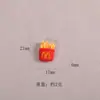 M Hamburguesa, Papas Fritas, Pan, Accesorios de Resina para Funda de Teléfono con Pegamento de Crema DIY, Decoración de Casa de Muñecas en Miniatura DIY