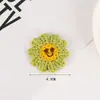 Acessórios de Pelúcia Fofos com Expressão Sorridente para Cabelo Acessórios de Tecido Florido DIY Acessórios de Decoração para Bolsa de Margarida