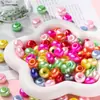 Perlas de Plástico Acrílico Imitación de Aproximadamente 14 mm, Cuentas de Colores con Agujero Grande, Cuentas Tipo Barril, Cuentas Sueltas para Joyería Artesanal Hecha a Mano con Cuentas