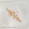 Corrente de Zircônia Banhada a Ouro 14K que Preserva a Cor, Cor Kuromi, Diamante, Corrente, DIY Feito à Mão, Corrente Meia de Cristal, Acessórios de Joias com Contas