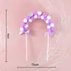 Inserciones para Decoración de Pasteles, Pompones de Arco, Accesorios de Decoración de Escena para Pasteles de Cumpleaños para Fiestas