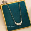 Collar de Plata de Ley S925 Xi Gu D0553 Smile Zirconia para Mujer Lujo Ligero Alto Sentido Nuevo 2024 Cadena Clavicular Cadena para el Cuello