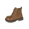 Botines Martin para niña, estilo británico, nueva colección de invierno 2026, botines con forro de felpa estilo coreano, botines cortos casuales y de moda para niño