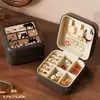 Mini Joyero Multifuncional Portátil con Múltiples Compartimentos para Pendientes, Tachuelas, Collares, Anillos Caja de Almacenamiento