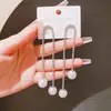 Pendientes de Borla Sencillos Super Brillantes de Perla de Alta Gama Mismo Estilo de TikTok Pendiente de Perla con Diamantes Completos Pendientes Elegantes Versátiles para Mujer