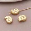 Cuentas, colgantes y dijes perforados en espiral, de estrella de mar y de cola de pez, color dorado y con baño de cobre, con temática oceánica, para pulseras, collares y accesorios de joyería DIY