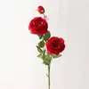 3 Cabeças de Peônias, Rosas Ocidentais, Decoração de Casamento, Flores Artificiais, Flores de Seda, Enfeites de Flores Artificiais, Atacado Fabricante de Flores de Peônia