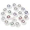 Accesorios de Joyería Hechos a Mano DIY 100 Piezas/Paquete Acrílico Colorido Cara Sonriente Convexa Cuentas Pulsera Cuentas Planas Redondas