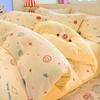Juego de Cama de Cuatro Piezas de Terciopelo de Leche de Dibujos Animados para Invierno, Espesado, de Terciopelo Coral, Sábanas, Funda Nórdica, Juego de Cama de Tres Piezas de Nantong, Funda Nórdica con Forro Polar