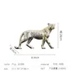 Artesanías de Resina Galvanizada de Lujo Ligero, Figura de Animal Leopardo del Dinero, Decoración de Escritorio para Sala de Estar, Oficina, Gabinete de TV