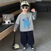 Conjunto de Ropa para Niños Primavera y Otoño 2026 Nuevo Estilo Coreano de Moda Sudadera Infantil Conjunto Elegante de Primavera para Niños Conjunto Falso de Dos Piezas