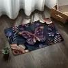 Tapete Criativo de Chão para Banheiro Borboleta, Tapete de Entrada para Banheiro Absorvente de Água, Tapete de Chão de Terra de Diatomáceas para Banheiro Doméstico Resistente à Sujeira e ao Desgaste