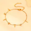 Acero de Titanio Clip de Oso Forma de Gota de Agua Pulsera de Diamantes para Mujer Lujo Ligero Acero Inoxidable Color Colgante con Pulsera de Diamantes para Mujer