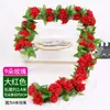 Rosa Artificial Flor Falsa Guirlanda Pendurada na Parede Enrolada em Tubos de Água de Ar Condicionado para Bloquear e Decorar Teto da Sala de Estar Plantas de Plástico