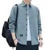 Nova camisa folgada casual não passar roupa solta masculina manga comprida casual workwear camisa primavera e outono casaco roupas masculinas
