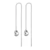 Joyería Japonesa y Coreana Pequeña, Exquisita y de Alta Gama Acero Inoxidable Colgante Estrella Gota de Agua Cristal Estilo Frío Alargador de Rostro Hilo para Oreja
