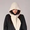 Gorro Balaclava, Gorro de Lana, Bufanda, Gorro de Punto Integrado, Gorro Balaclava de Invierno con Protección para Orejas para Mujer