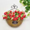 Cestas de Flores de Parede, Vasos de Flores, Cestas Suspensas, Decorações de Parede Tecidas para Interior e Exterior, Tecelagem de Bambu de Parede, Arte em Rattan Puramente Feita à Mão, Rattan de Imitação
