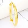 Venta Directa de Fábrica pulsera plana redonda multiple chapada en oro push-pull boda Vietnam arena dorada estilo étnico pulsera de la suerte